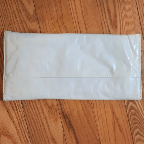 Timeless Vintage Elegant Slim Envelope Cream Clutch Shoulder Bag Purse - Picture 4 of 7